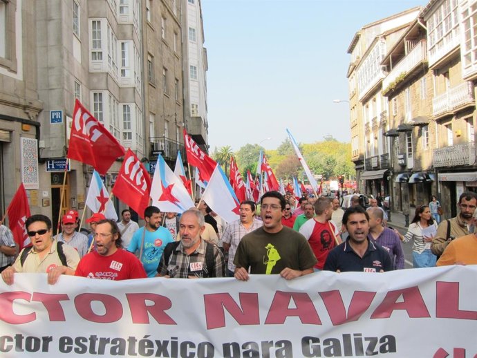 Manifestación Del Sector Naval En Santiago