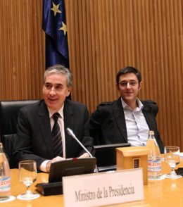 Ramón Jáuregui Y Eduardo Madina En El Grupo Socialista