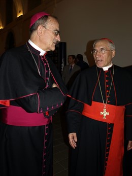 Rouco Varela  Junto Al Obispo De Salamanca, Carlos López     