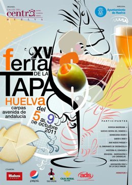 Cartel De La XV Feria De La Tapa De Huelva. 