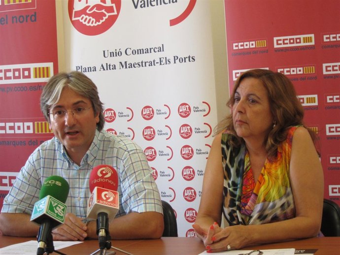 Rueda De Prensa De Los Sindicatos En Castellón