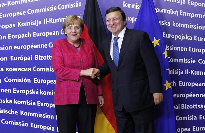 Merkel (Alemania) Y Barroso (Unión Europea)