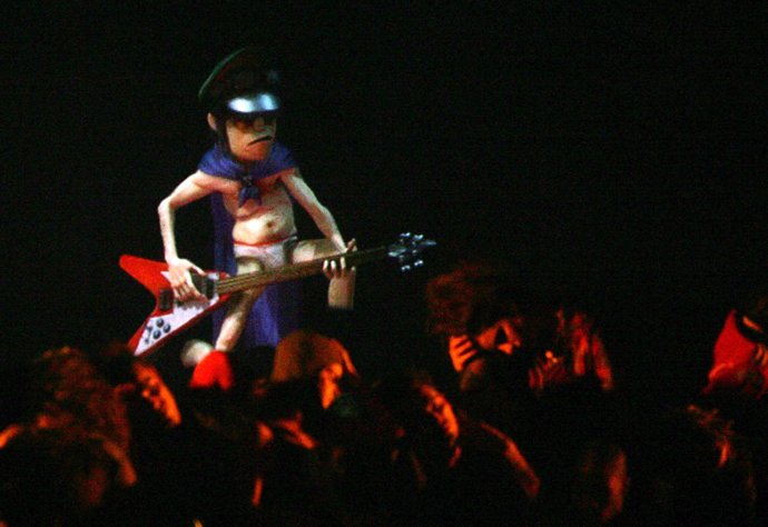 Imagen de Gorillaz durante un concierto