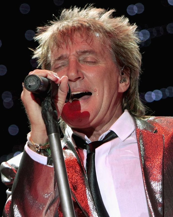 El cantante Rod Stewart 