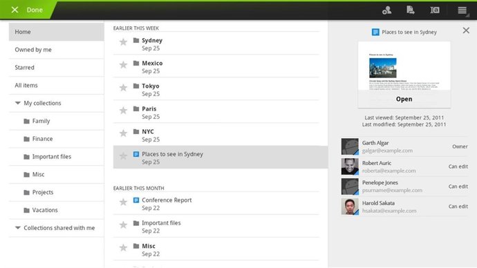 Google Docs Para 'Tablets' Desde Android Market