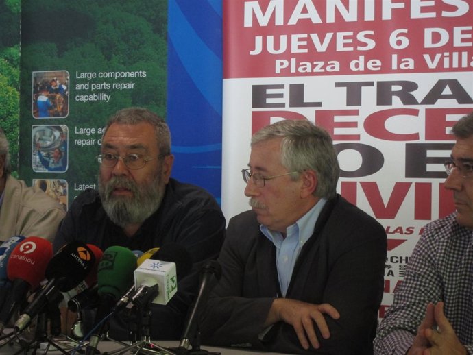 Ignacio Fernández Toxo Y Cándido Méndez En ITP