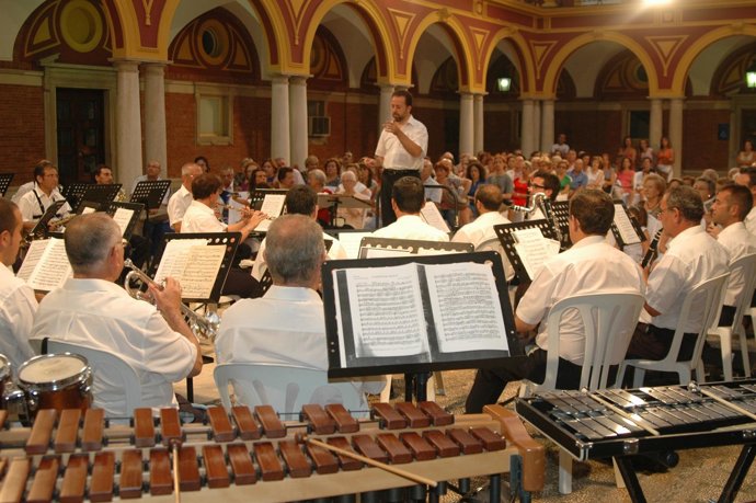 Orquesta Sinfónica De Huelva Durante Una Actuación. 