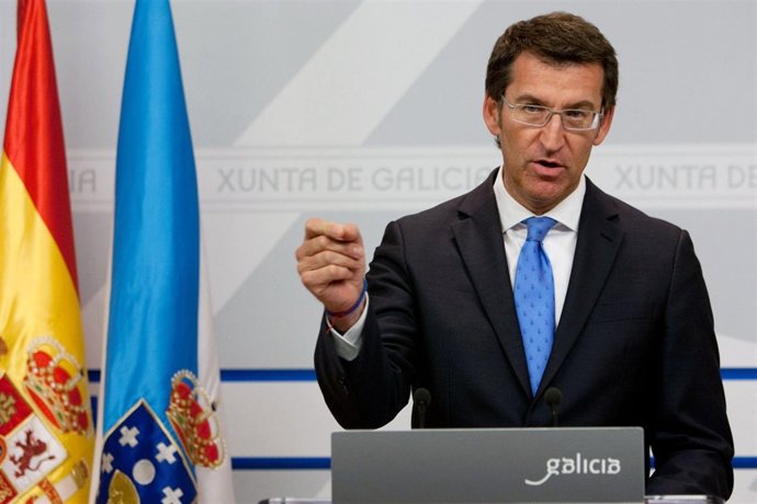 El Presidente De La Xunta, Alberto Núñez Feijóo, Tras El Consello.