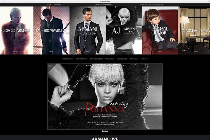Nueva Web De Giorgio Armani 