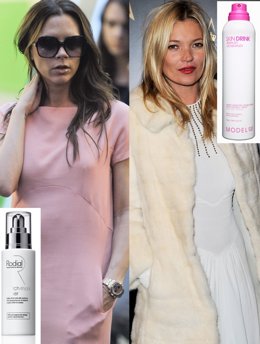 Montaje Victoria Beckham, Kate Moss Con Productos De Belleza
