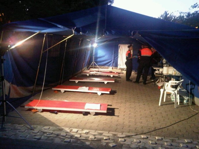 Dispositivo Sanitario Instalado Por El Ayuntamiento En El Charco De La Pava.