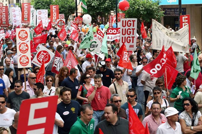 Una De Las Manifestaciones De UGT Y CCOO En Septiembre.