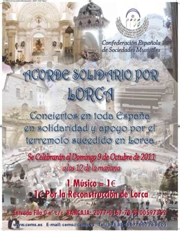 Cartel De La Convocatoria Acorde Solidario Por Lorca