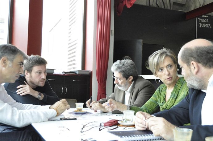 Reunión De La Coalición 'CHA E IU. La Izquierda De Aragón'.