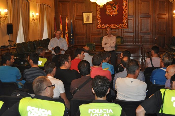 Reunión De Policías Locales De Teruel Con Representantes Municipales.