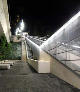 Vista Nocturna Del Nuevo Ascensor De San Juan