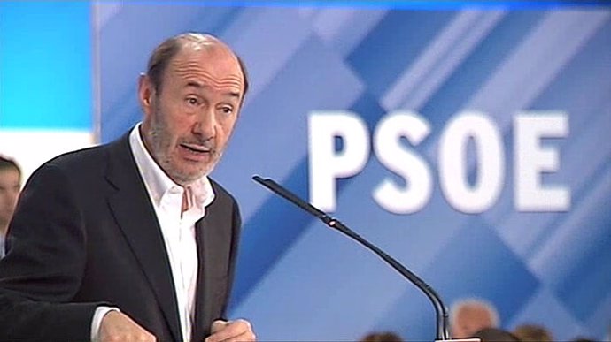 El Candidato Socialista A La Presidencia Del Gobierno, Alfredo Pérez Rubalcaba.