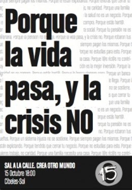 Uno De Los Carteles De La Manifestación Del 15 De Octubre