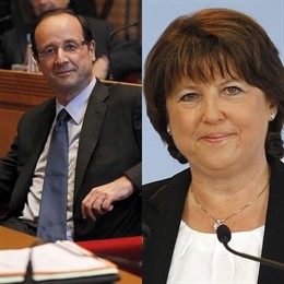 François Hollanda Y Martine Aubry