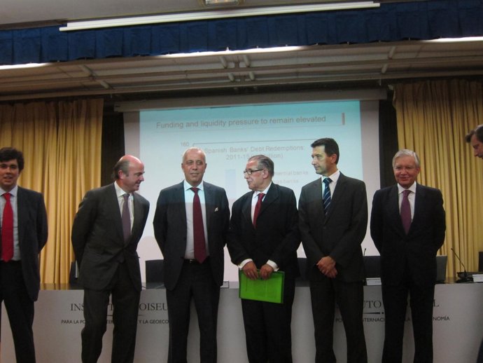 Luis De Guindos, David Taguas, Juan Velarde, Rafael Doménech