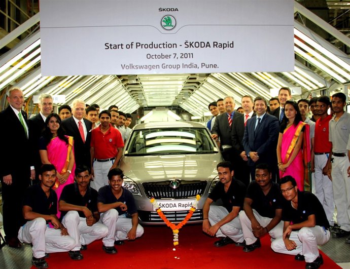 Producción Del Skoda Rapid En India