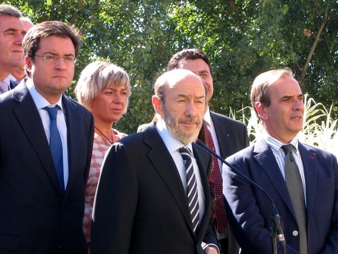 Rubalcaba, Durante La Presentación De Candidatos En Arroyo (Valladolid) 