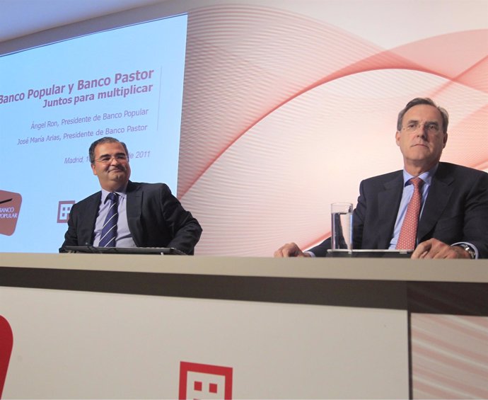 Los Presidentes De Banco Popular, Angel Ron, Y Pastor, José María Arias