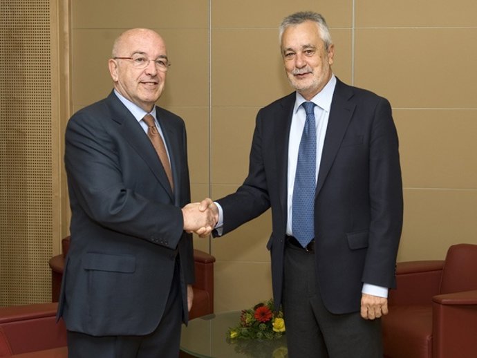 Griñán se reúne también con Almunia en Bruselas