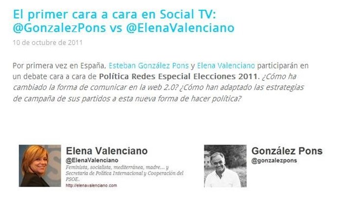 Anuncio Del Debate Entre Valenciano Y González-Pons