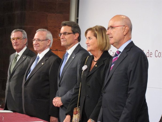Xavier Trias, Miquel Valls, Artur Mas, Núria De Gispert Y Josep Antoni Duran