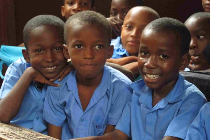 Niños En Una Escuela En Haití