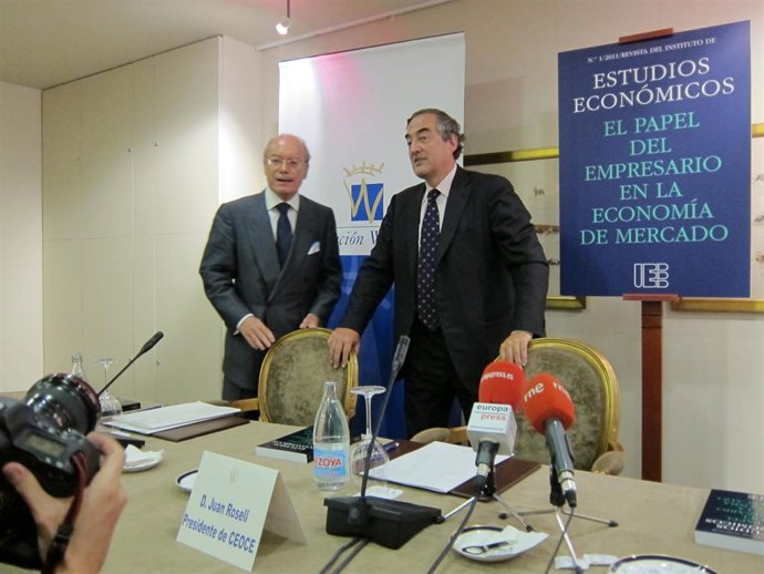 Juan Rosell (CEOE) Y José Luis Feito (IEE)