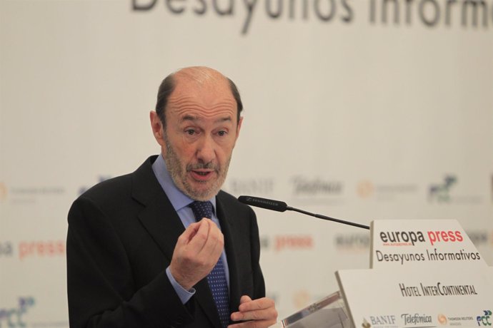 El Candidato Del PSOE A La Presidencia, Alfredo Pérez Rubalcaba