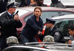 Brad Pitt Durante El Rodaje De World Of War Z