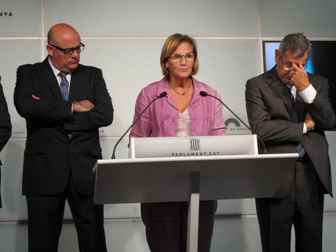 Los Vicepresidentes Del Parlament Y La Presidenta Núria De Gispert