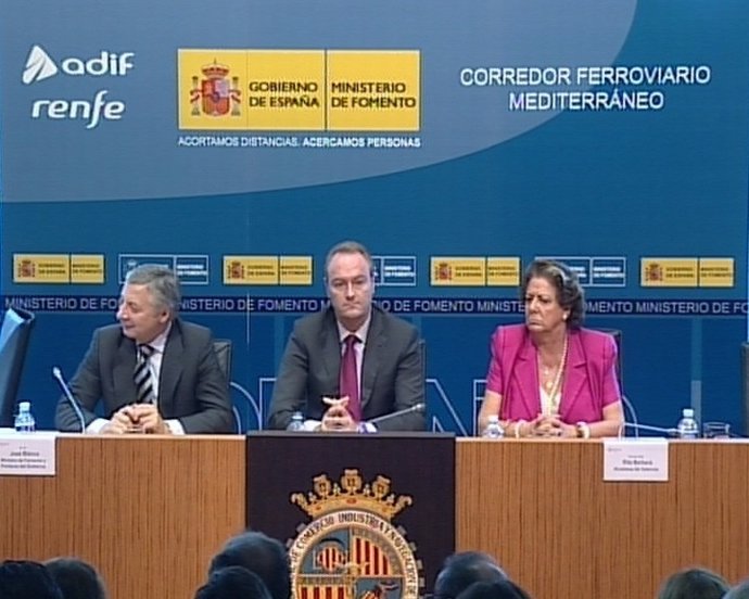 Blanco, Fabra Y Barberá En La Presentación Del Estudio Técnico Sobre El Corredor