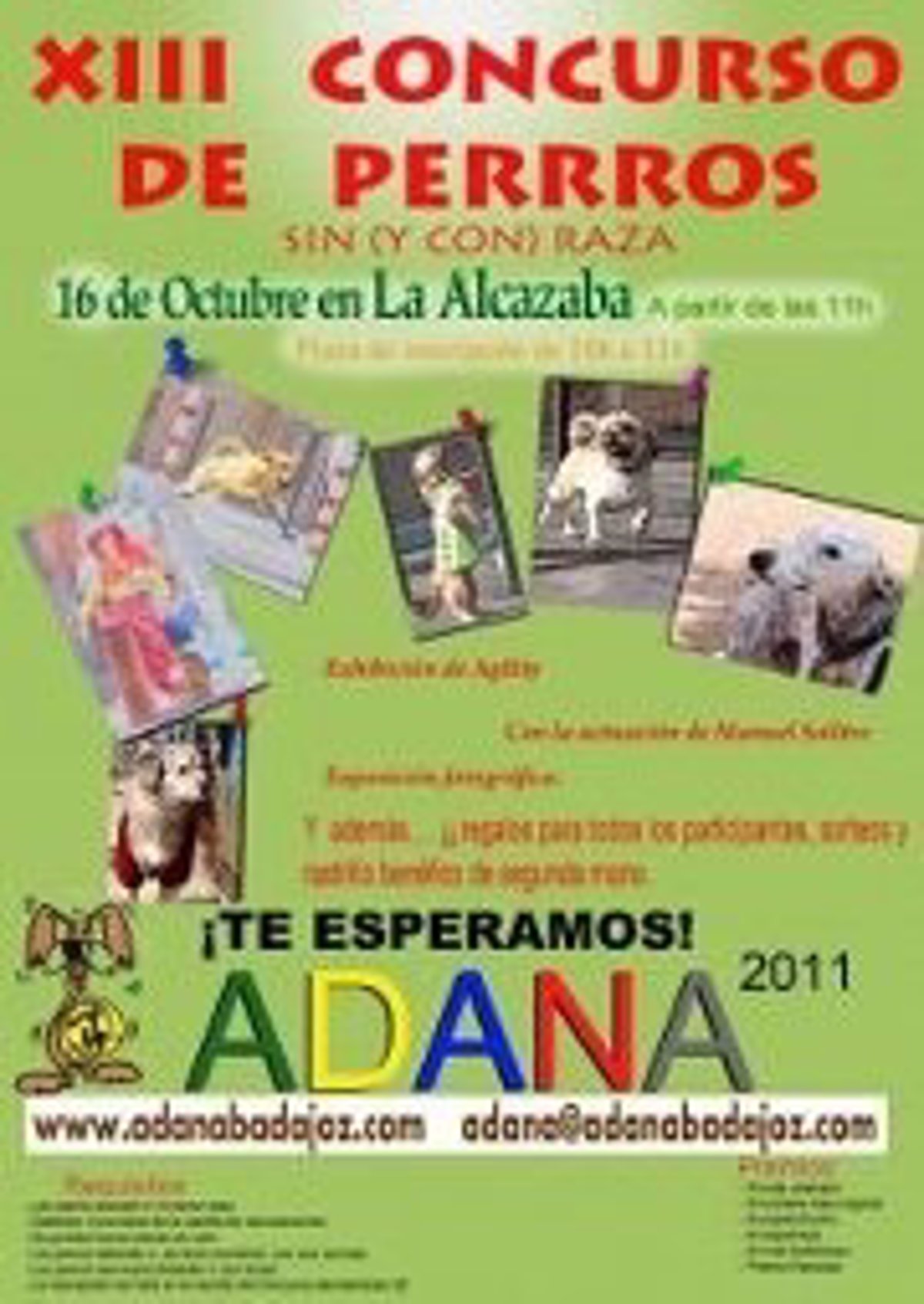 Tormento Montaña Rizo Adana celebra este domingo en Badajoz su XIII Concurso de Perros sin (y  con) raza