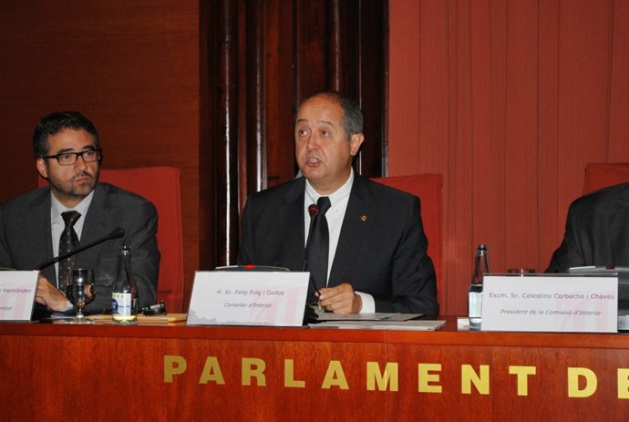 El Dtor.De Seguridad Andreu Joan Martínez Y El Conseller De Interior Felip Puig