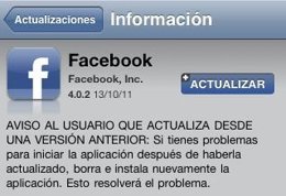 Actualización De Facebook Para Iphone Por App Store 