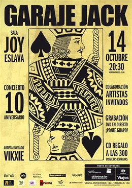 Cartel Promocional Del Décimo Aniversario De Garaje Jack