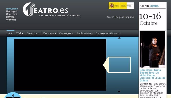 Nueva Web Del Ministerio De Cultura Teatro.Es