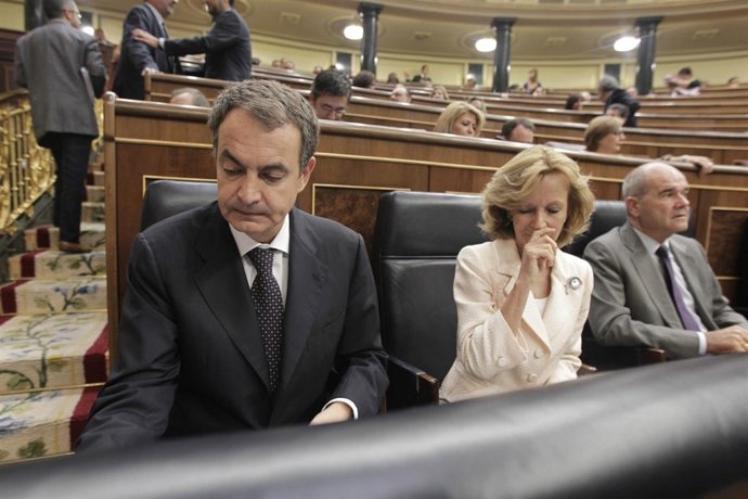 José Luis Rodríguez Zapatero, Presidente Del Gobierno, Con Elena Salgado