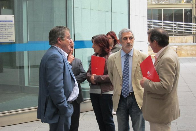 Gaspar Llamazares Y Miembros De IU Asturias