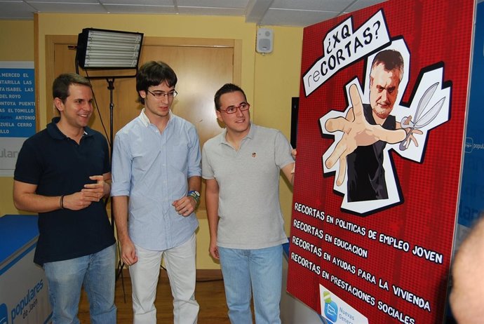 Heras, Paniagua Y Moreno Presentan La Campaña 'Griñán Por Qué Recortas'.