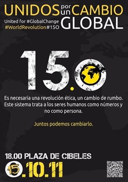 Cartel De La Manifestaciónj 'Indignada' Del 15 De Octubre
