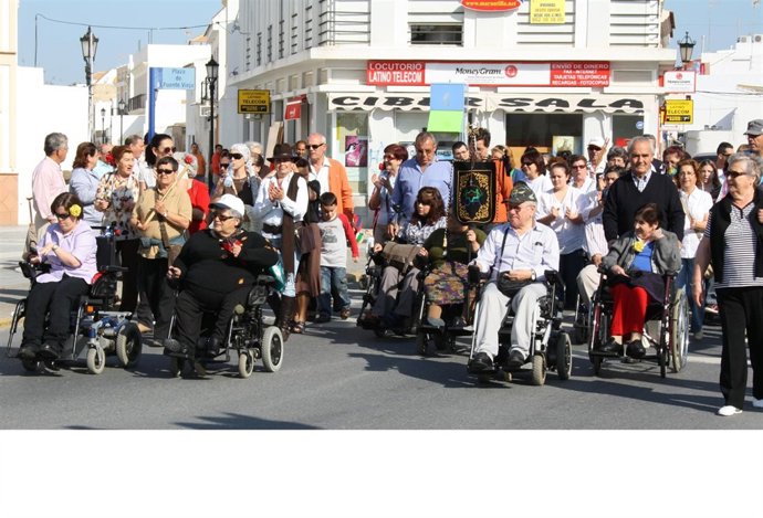 Peregrinación De Personas Con Discapacidad En Lepe. 