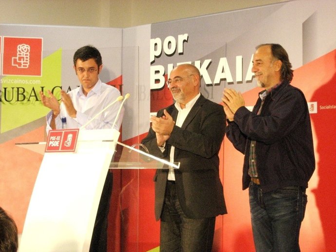 José Antonio Pastor Con Eduardo Madina Y Dimas Sañudo