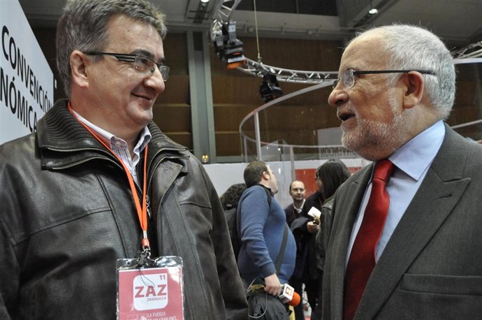 Víctor Morlán y José María Becana