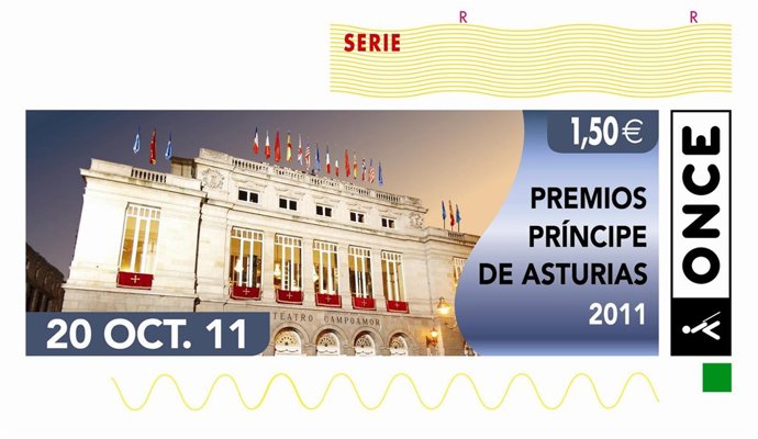 Cupón De La ONCE De Los Premios Príncipe De Asturias 2011