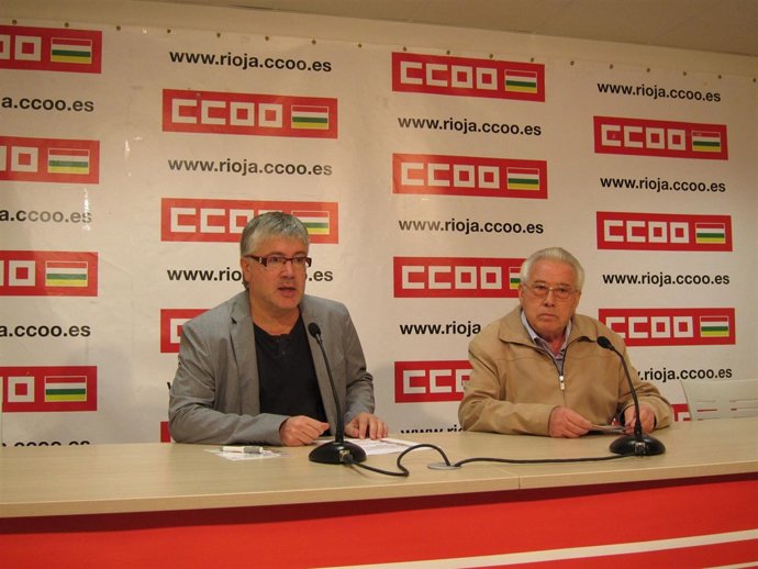 Koldo González, Secretario CCOO La Rioja Y Juan Antonio Sánchez Espín, Pensiones